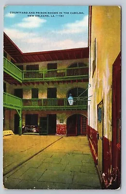 Prison Cabildo New Orleans Lousiana Courtyard Rooms Cell Block Postcard Vtg A10 • $5.99