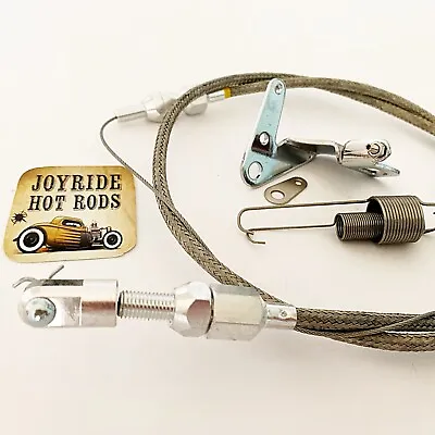 36  Throttle Cable- Cut To Length- With 4BRL Carb Bracket & Return Spring Kit • $34