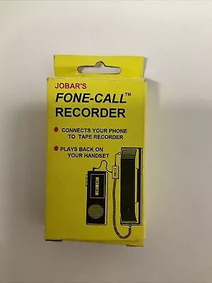 Vintage Jobar's Fone-Call Recorder For Home Phone To Cassette Untested • £2.92