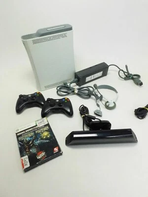 $129.95 • Buy XBox 360 Bundle 20 GB 2 Controllers Headset Cords Game Charger Kinect White