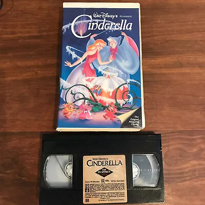 Vintage Disney Cinderella VHS Black Diamond 1988 #410-1 Cinderella Movie • $19.99