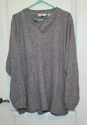 Knightsbridge Mens Gray Long Sleeve Henley Style Thermal Shirt Size XL  • $9.99