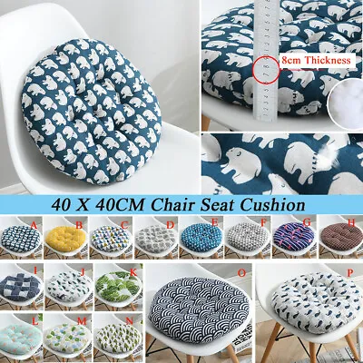 $12.29 • Buy 8cm Thicken Round Seat Cushions Cotton Soft Chair Pad Mat Dining Office 40x40cm