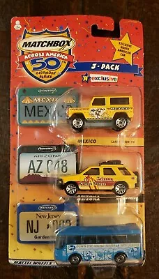 Matchbox Across America 50th Birthday Series 3 Pack MEXICO Arizona New Jersey • $24.99