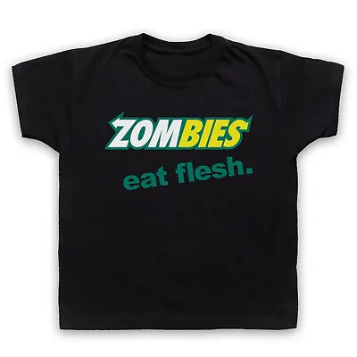 Zombies Eat Flesh Hipster Halloween Costume Subway Kids Childs T-shirt • £16.99