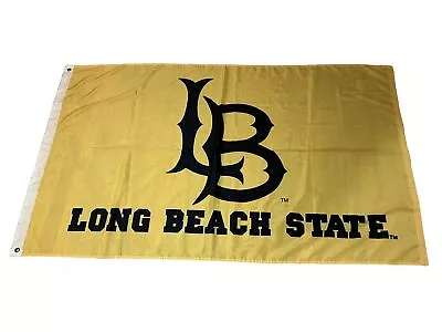 Vintage Polyester California State Long Beach Flag Large 3x5 • $18.89