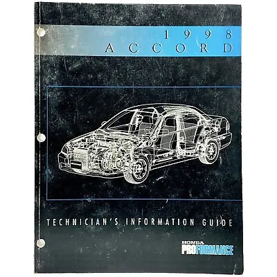Honda Proformance 1998 Accord Technician Information Guide - Repair Manual Book • $19.95