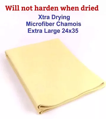 Premium XTRA DRYING SOFT Microfiber Chamois Car Wash Cleaning Wipe Towel 24X35 • $6.98