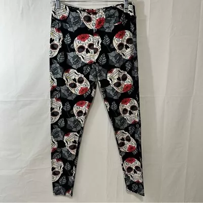 £9.73 • Buy Womans Skeleton Floral Leggings In Plus Size