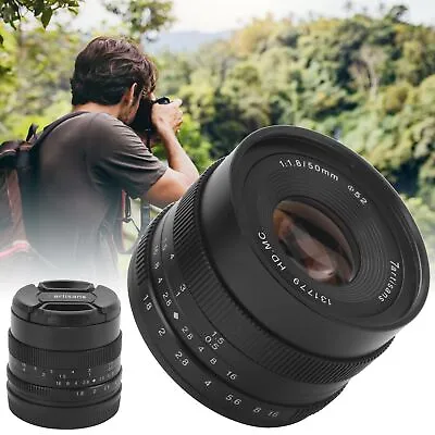 7Artisans 50mm F/1.8 Large Aperture Lens For Fuji X‑T4/X‑S10/X‑T3/X‑T30 FX Mount • £71.17