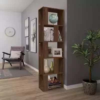 Modern Wooden Tall Narrow Bookcase Book Cabinet Shelving Storage Room Divider • £50.99