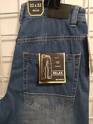 SOUTHPOLE RELAX JEANS 32x32 Medium Sand Blue 9001-4180 New • $25.99