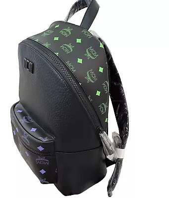 MCM Stark Visetos Color Splash  Medium Backpack Black MMKCSSX02U6001 • $595