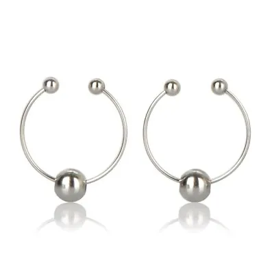 $10.95 • Buy Non-Piercing Silver Nipple Rings Body Jewelry