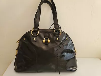 Authentic Yves Saint Laurent Muse Black Leather Shoulder Bag • $345