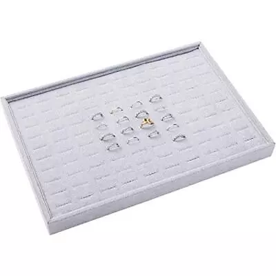 Grey Velvet Stackable 100 Slot Ring Inserts Jewelry Tray Showcase Display Org... • $19.61