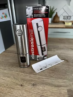 Cole & Mason Stainless Steel Electronic Peppermill New In Box • £28.50