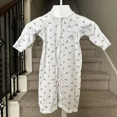 Magnolia Baby Blue Baby Boy Footless Sleeper Long Romper Size 5M Cars • $12.99