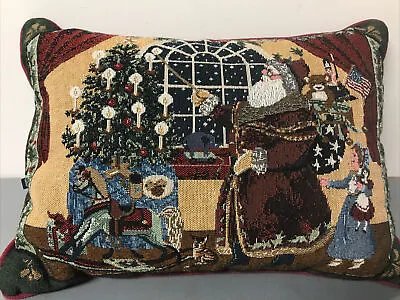 Dakota Tapestry Decorative Pillow 16” Inch  OLD WORLD SANTA 🎅 PILLOW • $16.99