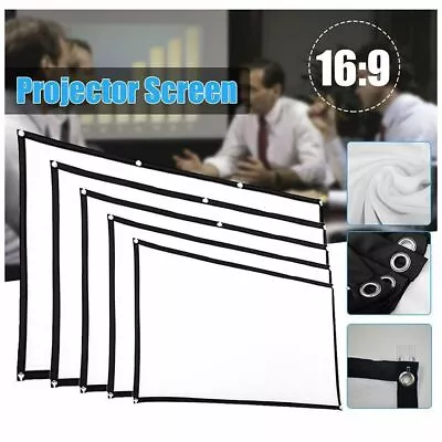 60 -150  16:9 HD Projector Screen Outdoor Home Cinema Theater 3D Movie Foldable • $10.34