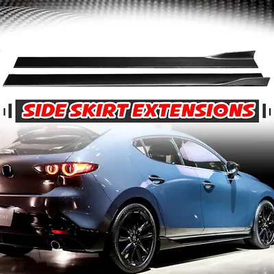 Carbon Fiber Style Side Skirt Body Kit For Mazda 3 Sedan Hatchback 2018-2022 • $63.83