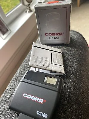 Vintage Cobra CX120 Electronic Flashgun Unit For Camera & Instructions & Box • £6.50