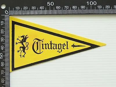 Small Vintage Tintagel England Uk Souvenir Vinyl Pennant Wall Flag • $4.17