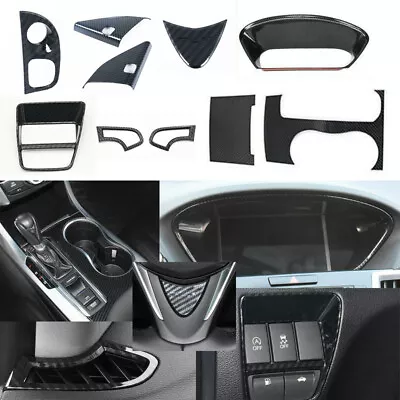 Interior Accessories Cover Trim 10PCS For Acura TLX 2015-2020 Carbon Fiber Style • $98.91