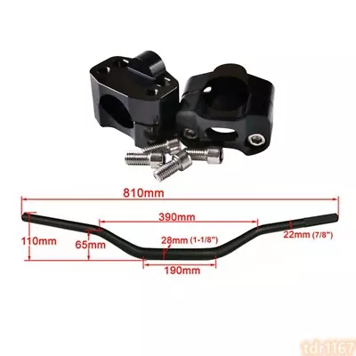 7/8  & 1 1/8  22MM & 28MM Handlebar Mount Clamp Riser Fit For Dirt Pit Bike ATV • $59.88