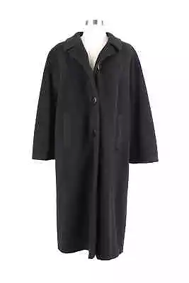 $5999 I. MAGNIN Long Vicuna Cashmere Swing Coat Black SZ M/L Vintage MINT • $475