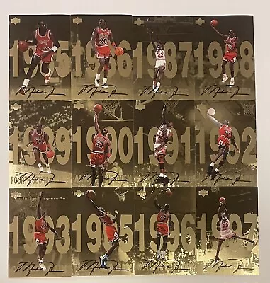 Michael Jordan Upper Deck Gold Jumbo Cards Full 12 Card Set • $70