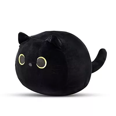 3D Cat Stuffed Animal Toy Pillow 8Inch Fat Black Cat Plush Soft Kawaii Cat ... • $19.21