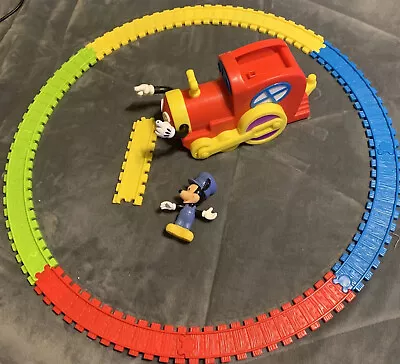 Disney Mickey Mouse Choo Choo Train Set With Tracks With Figure Read Description • $20.75