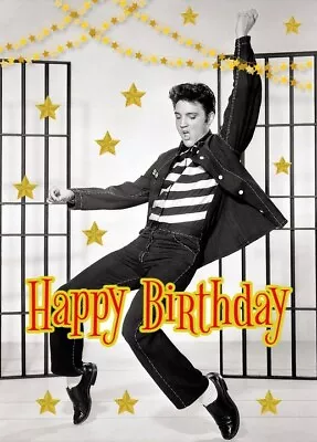 Happy Birthday Elvis Card A5 Cards Celebration Music Movie Star Greeting Presley • £3.39