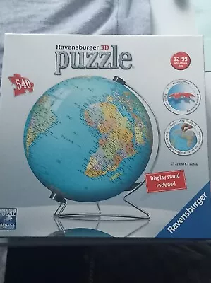 Ravensburger 3D Earth Puzzle Ball With Display Stand - 540 Pieces New & Sealed • $29