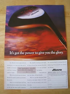 NICK FALDO MIZUNO WHEN GOLF GETS SERIOUS POSTER ADVERT APPRX A4 SIZE File 2 • $2.47