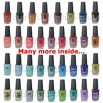 NYC Nail Polish Foil Top Coat Glitter Red Pink French Art Manicure Juice Gun Arm • £3.99