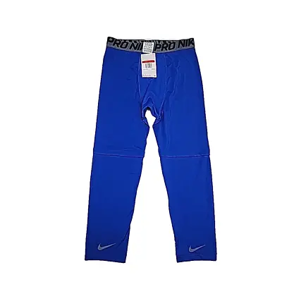 Nike Pro Blue Basketball Pant 3/4 Training Tights Men's Large NEW 614890-493 • $32.99