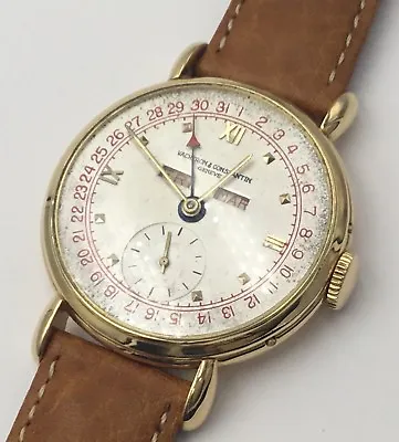 $17999 • Buy Vacheron Constantin Triple Calendar 18K Gold Watch Ref 4240 Vintage 1940’s & Box