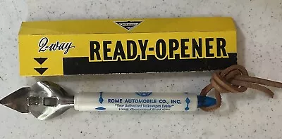 $12.50 • Buy Vintage Advertisement Bottle-Oil Can Opener Rome Automobile Co VW Dealership