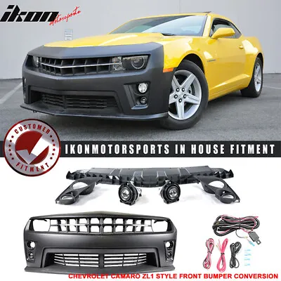 Fits 10-13 Chevrolet Camaro ZL1 Style Front Bumper Cover Conversion Unpainted PP • $749.99