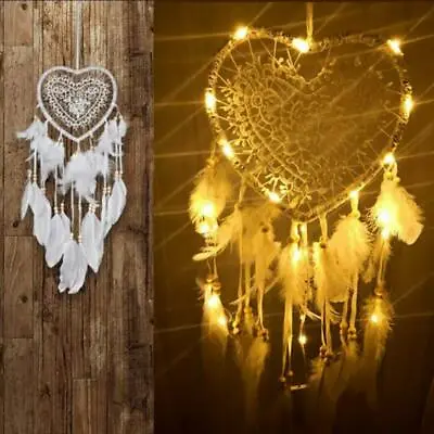 $8.53 • Buy Dream Catcher LED Light Up Feather Hanging Decor Bedroom Background Dreamcatcher