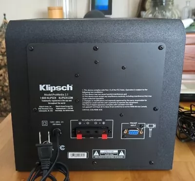 Klipsch Pro Media 2.1 PC Speakers With Subwoofer • $48