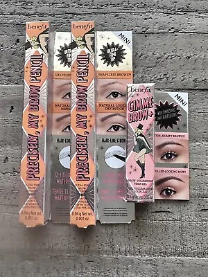Lot Of 3 Benefit Precisely My Brow Pencil #5 Warm Brown Mini Plus Gimme Brow • $29.85