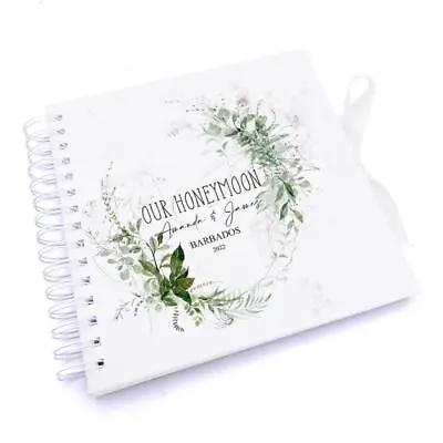 £14.99 • Buy Personalised Honeymoon Scrapbook Or Photo Album Botanical Themed UV-889