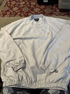 Footjoy FJ Size Large Long Sleeve Golf Windshirt Jacket  V-Neck (CC) • $14.99