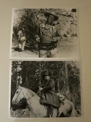 Western Cowboy Film Movie Publicity Photo 2 X Images Joh Wayne Client Eastwood • £3.95