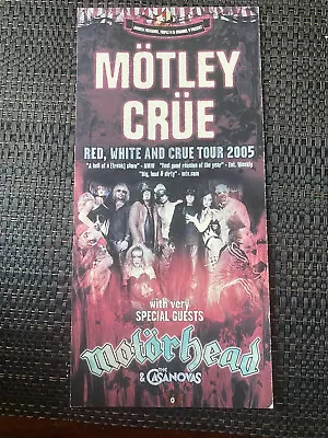 MOTLEY CRUE ‘Red White & Crue Tour’  Flyer  Mini Poster 2005 Australia Sydney • $29