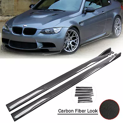 Carbon Fiber Side Skirt Rocker Panel Splitter Lip For BMW E90 E92 E93 325i 335i • $79.99