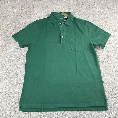 J.Crew Men's 100% Cotton Garment-Dyed Short Sleeve Polo Shirt Green Sz Large NWT • $14.85